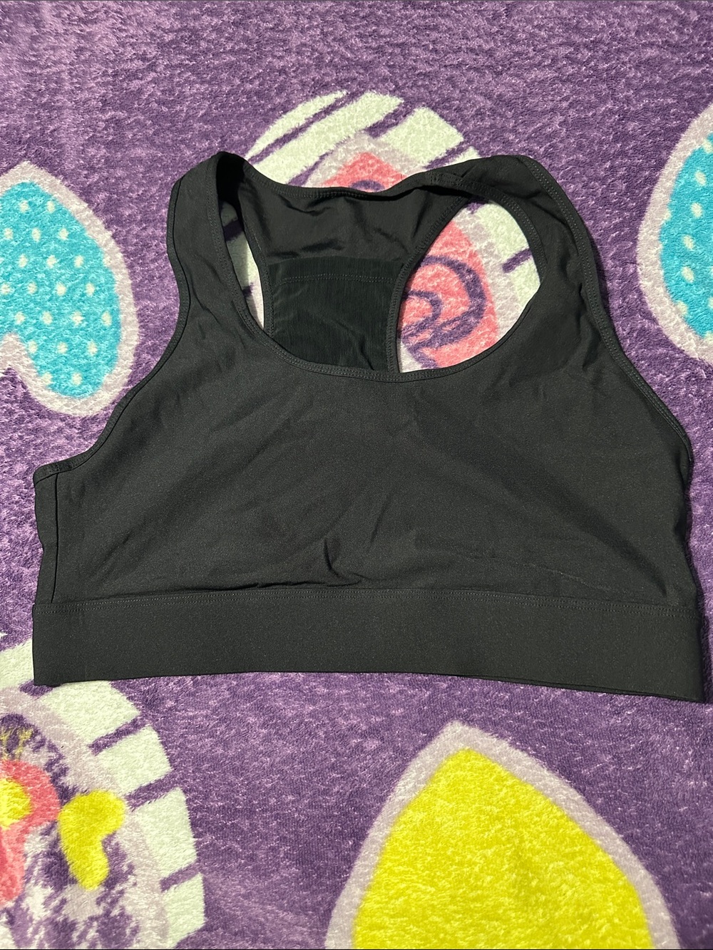 Fabletics Black Racerback Sports Bra